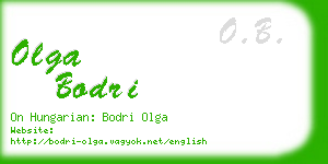 olga bodri business card